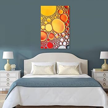 油彩画　何もない寝室 Amazon.co.jp: 絵画 油と水を混ぜたアートですインテリア 絵画